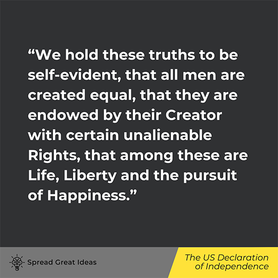 The US Declaration of Independence Quote on Liberty