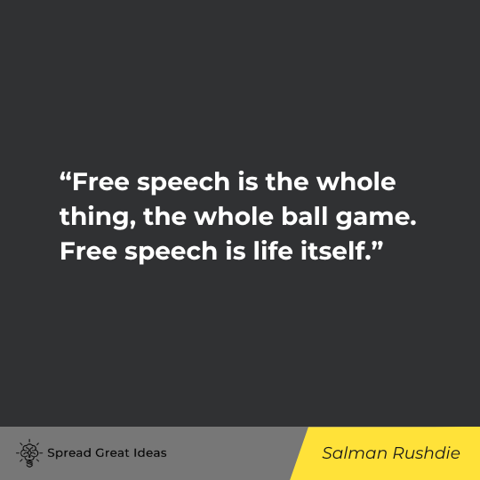 Salman Rushdie Quote on Freedom of Speech