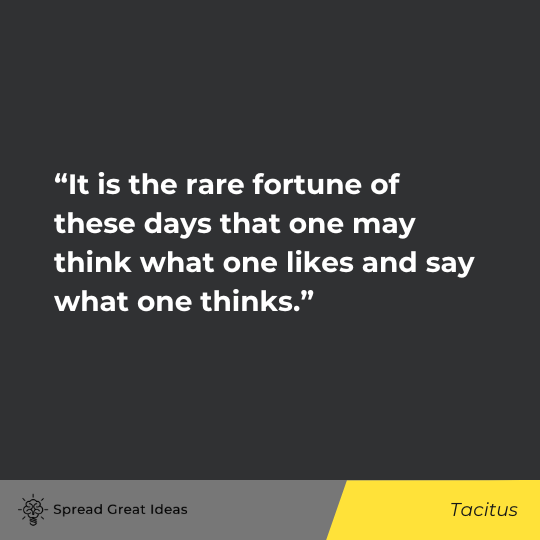 Tacitus Quote on Freedom of Speech