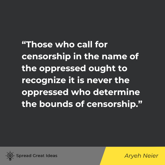 Aryeh Neier Quote on Freedom of Speech