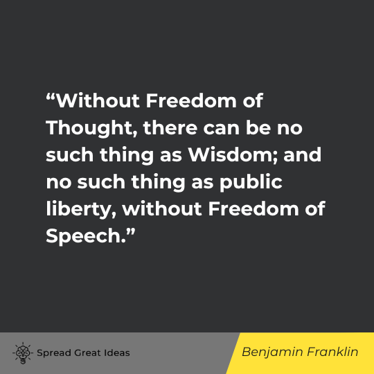 Benjamin Franklin Quote on Freedom of Speech