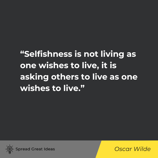 Oscar Wilde Quote on Greed