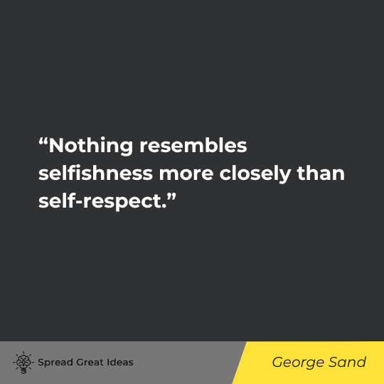 George Sand Quote on Greed