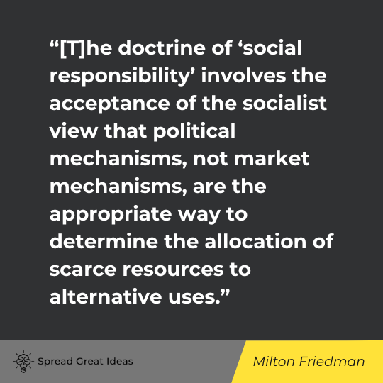 Milton Friedman Quote on Greed