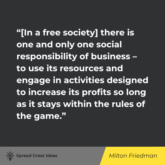 Milton Friedman Quote on Greed