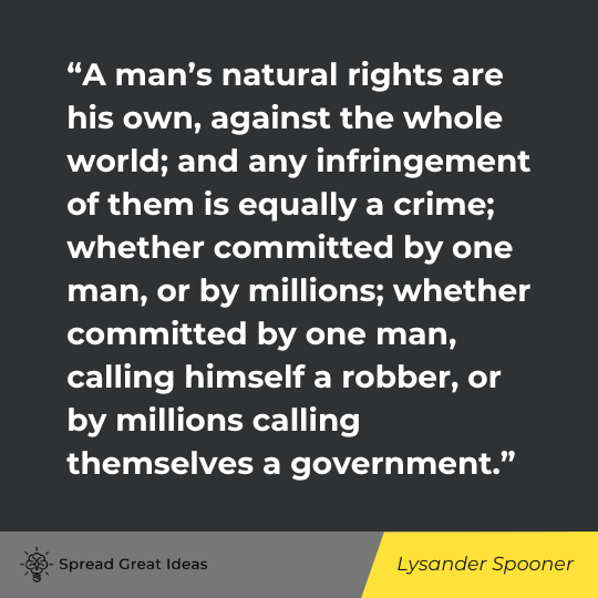 Lysander spooner Quote on Individuality