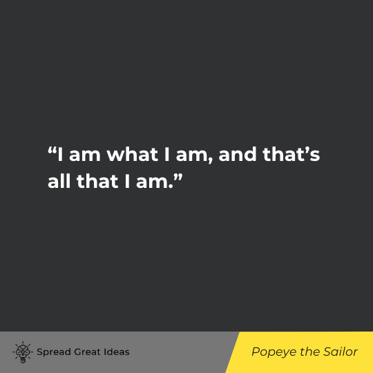 Popeye the Sailor Quote on Individuality