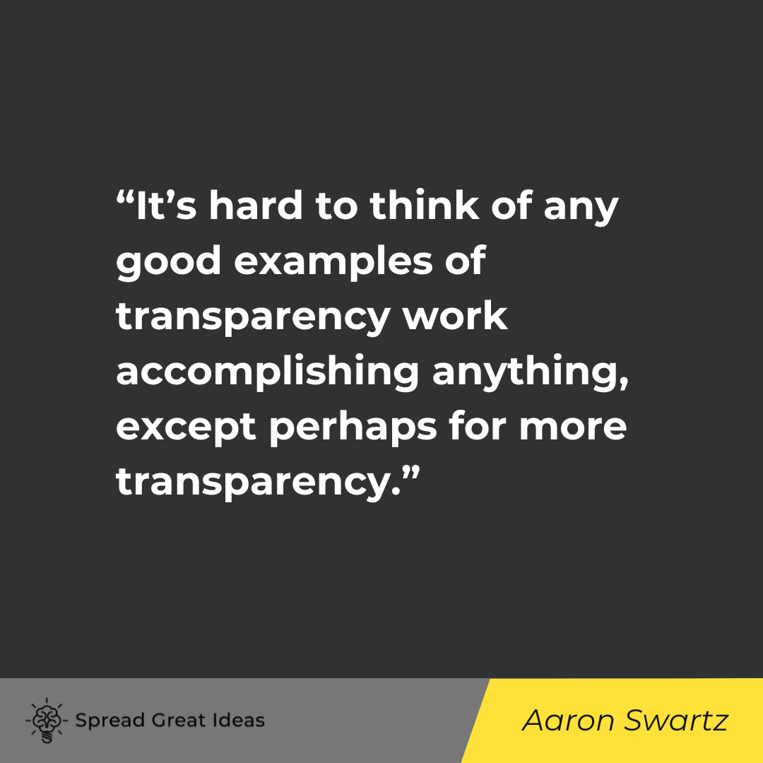 Aaron Swartz on Government Transparency Quotes