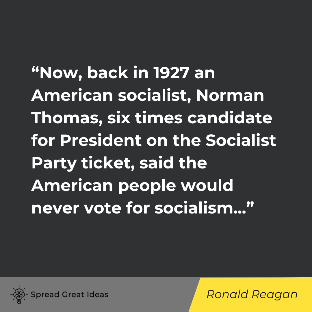 Ronald Reagan Quote on Socialism