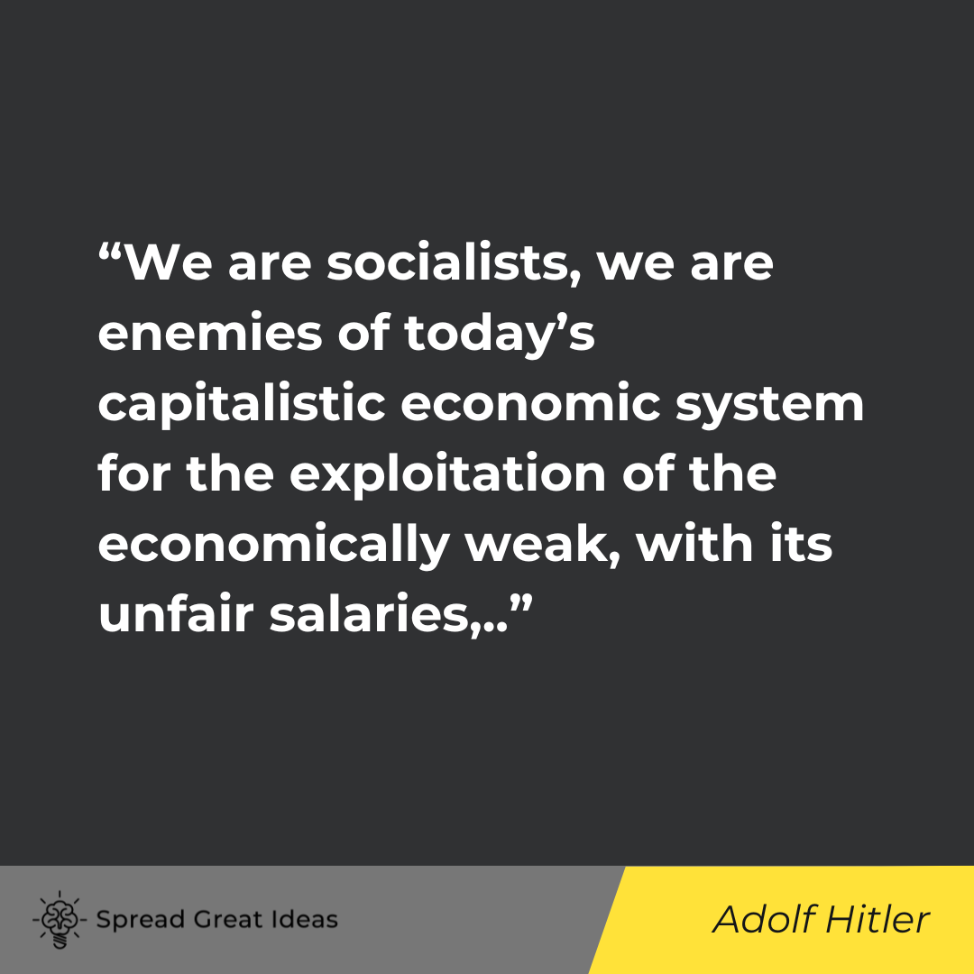 Sdolf Hitler Quote on Socialism