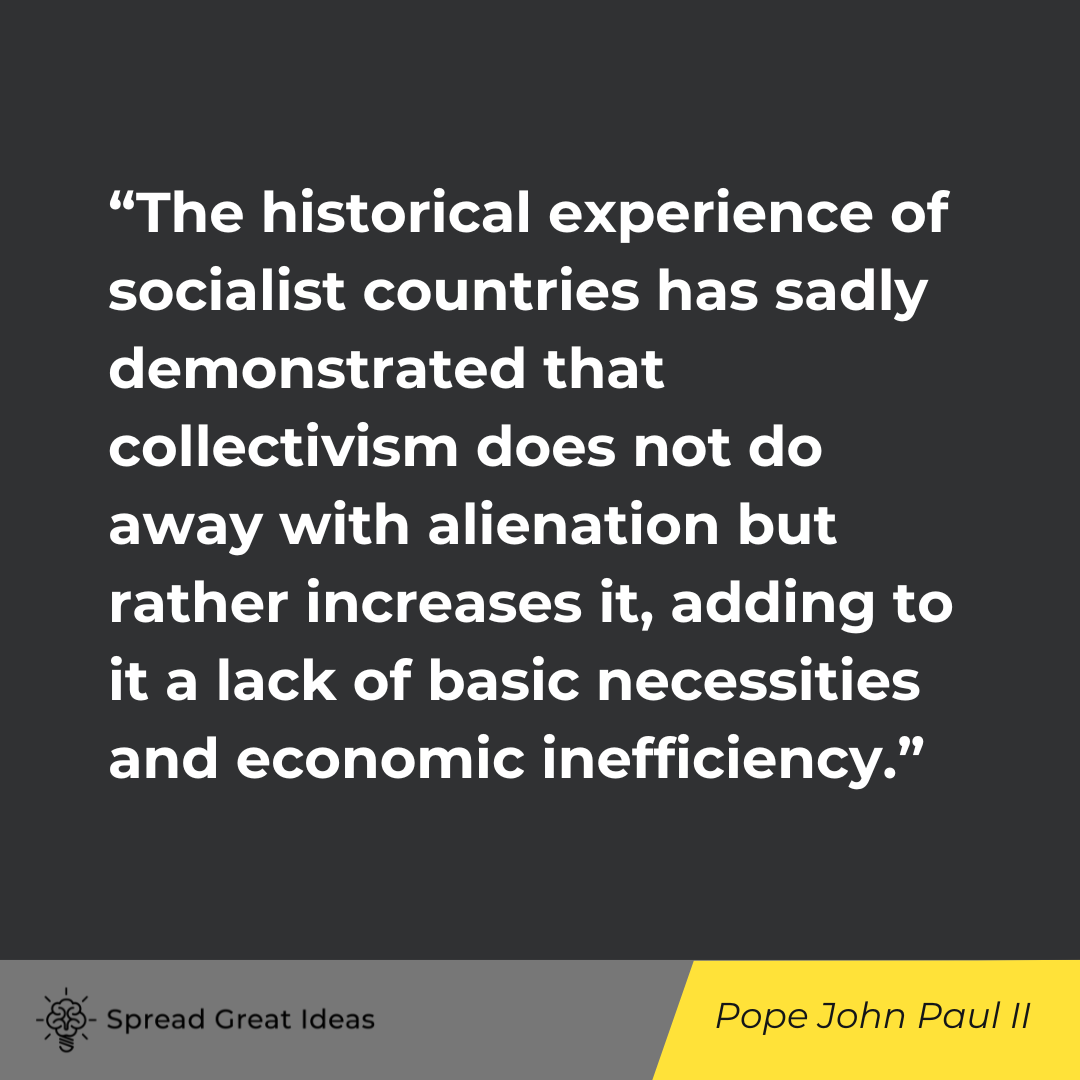 Pope John Paul II Quote on Socialism