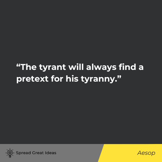 Aesop Quote on Tyranny