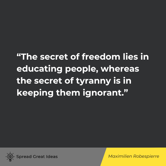 Maximilien Rabespierre Quote on Tyranny