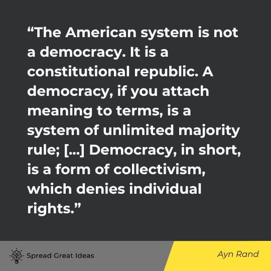 Ayn Rand Quote on Democracy