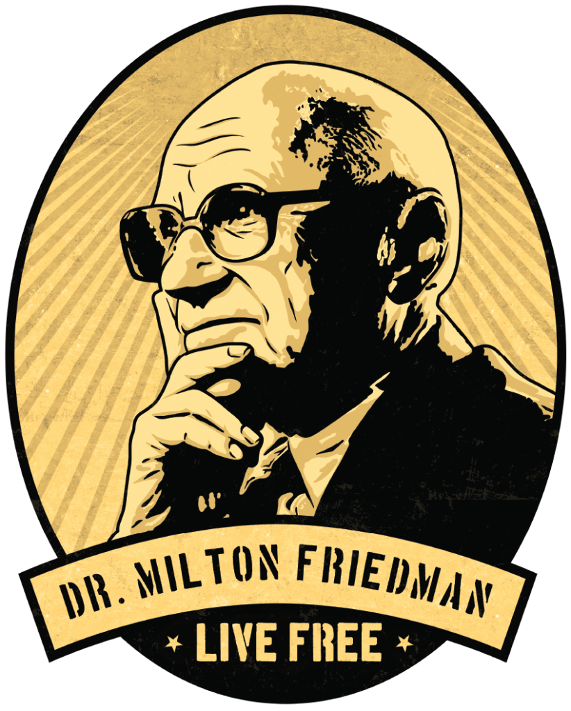 Libertas Bella Milton Friedman design