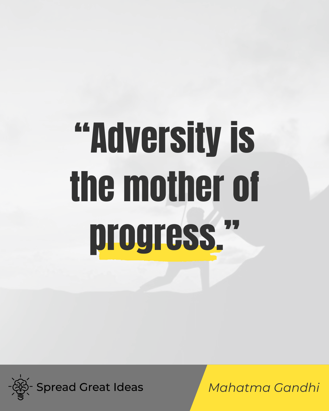 Mahatma Gandhi quote on adversity