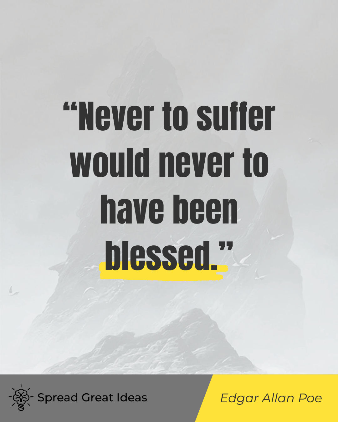 Edgar Allan Poe quote on adversity