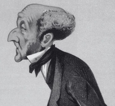 Illustration portrait of John Stuart Mill