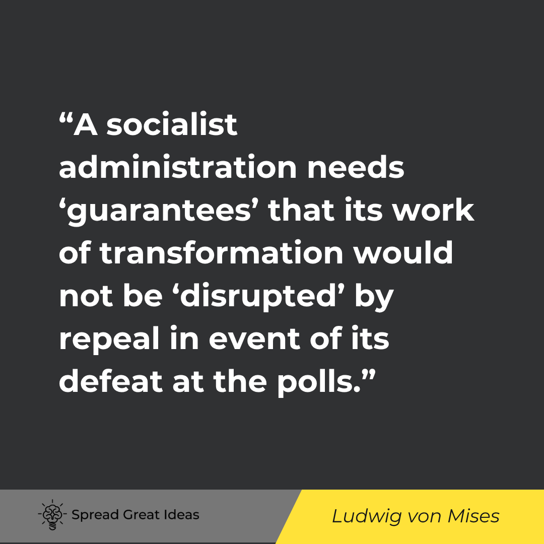 A socialist administration needs 'guarantees' that its work of transformation would not be 'disrupte...
