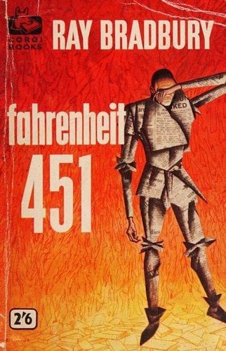 Fahrenheit 451 book cover by Ray Bradbury