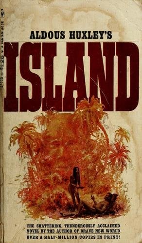 Island book cover by Aldous Huxley