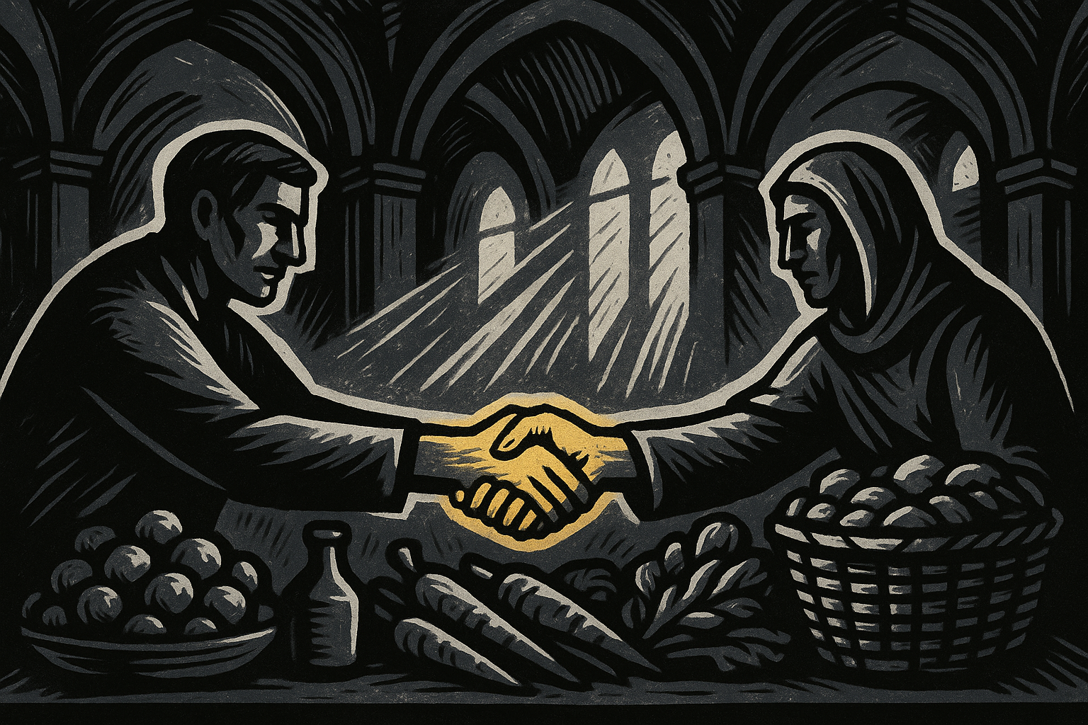 Capitalism Quotes on Voluntary Exchange, Productivity, and the Moral Case for Free Markets editorial illustration