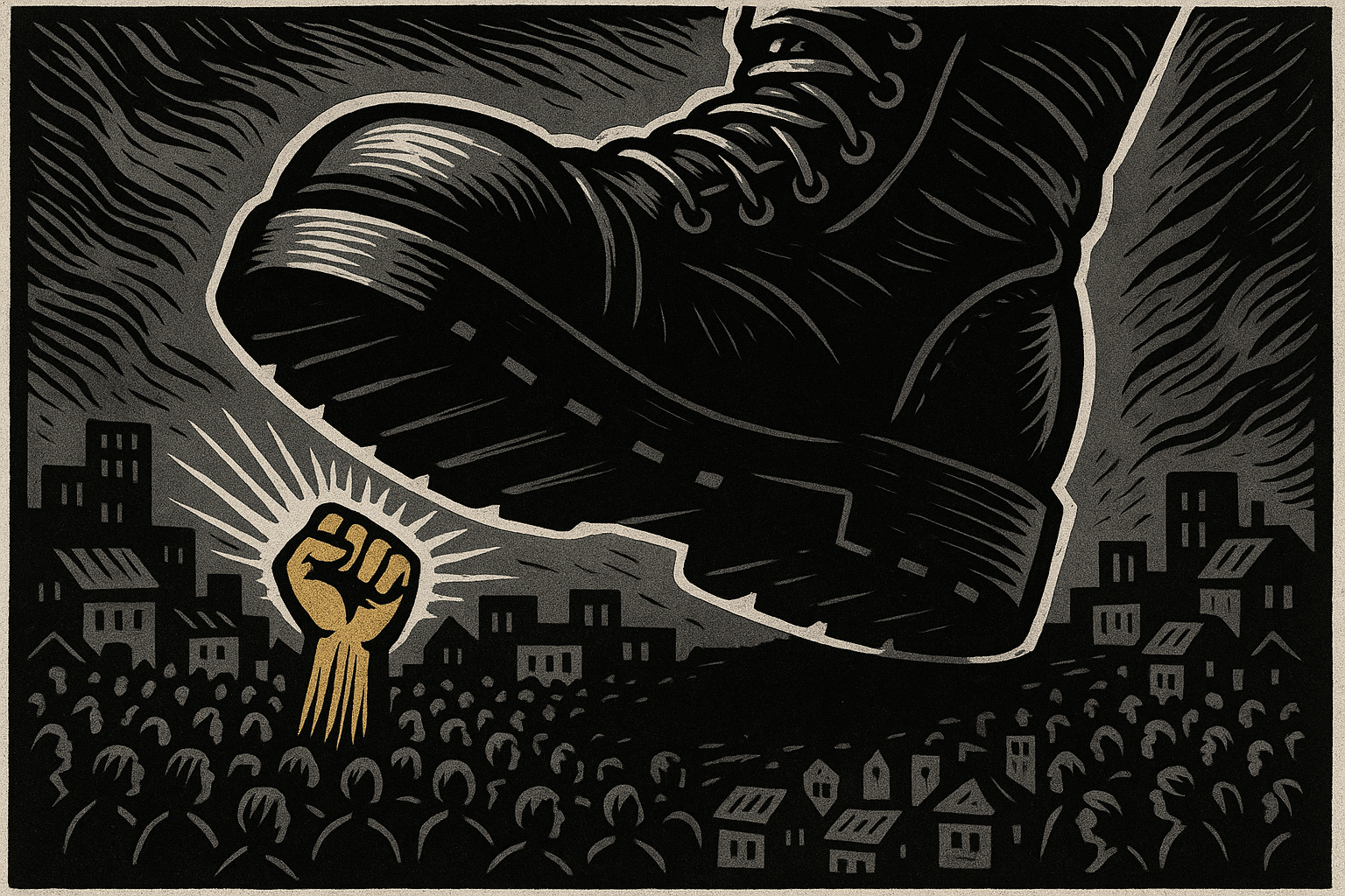 Tyranny Quotes on Power, Coercion, and the Stake of Freedom editorial illustration