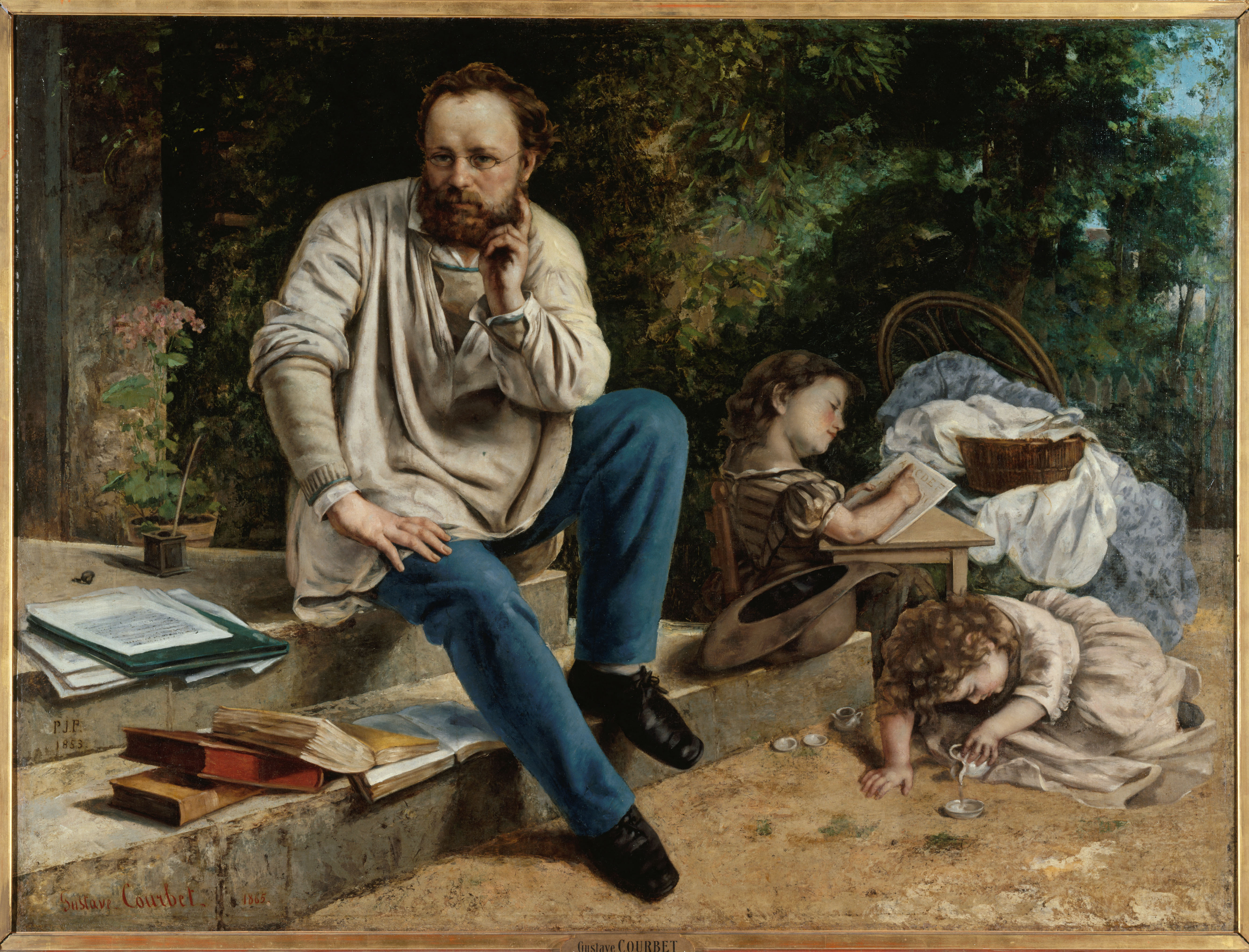 Pierre-Joseph Proudhon portrait by Gustave Courbet, 1865