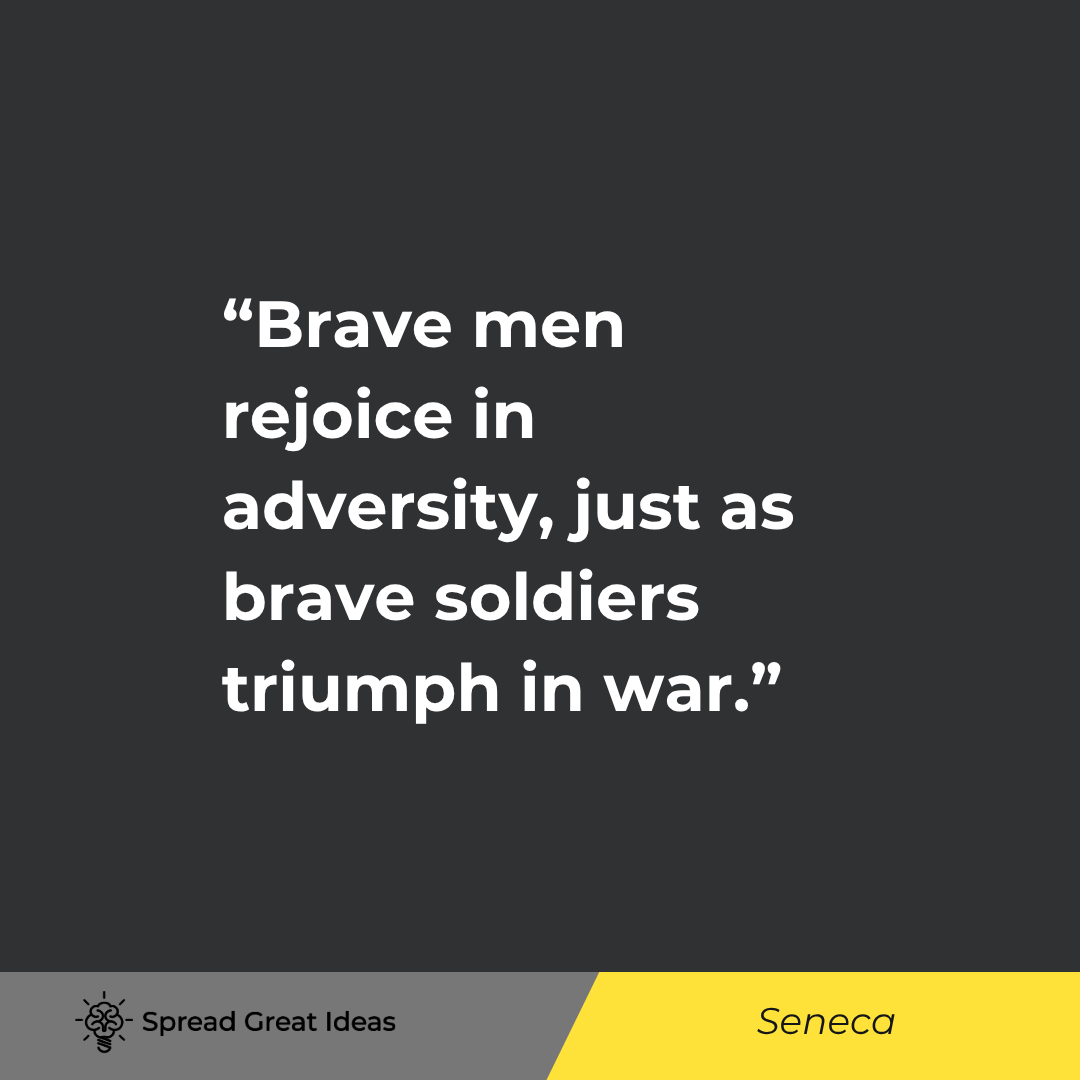 Brave men rejoice in adversity, just as brave soldiers triumph in war.