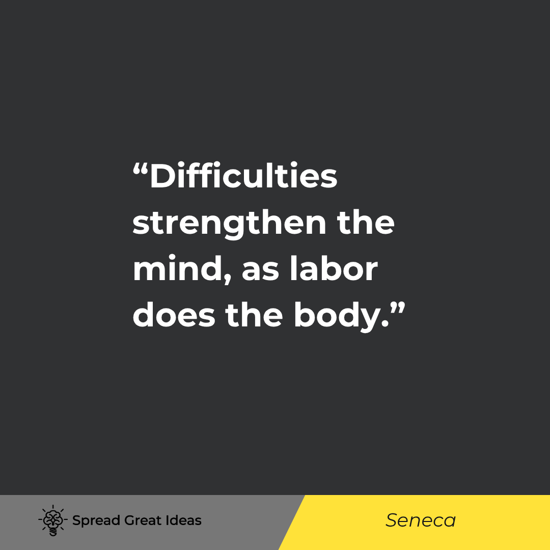 Difficulties strengthen the mind, as labor does the body.