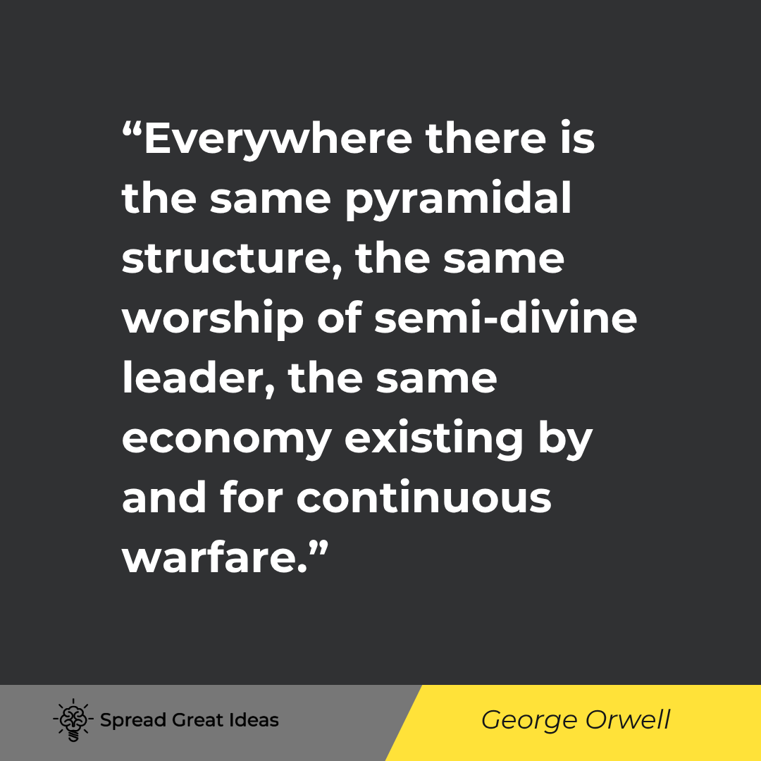 Everywhere there is the same pyramidal structure, the same worship of semi-divine leader, the same e...