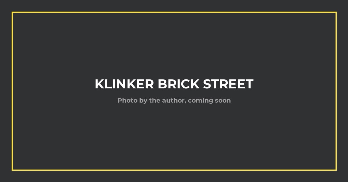 Placeholder awaiting the author's photo of a klinker brick street