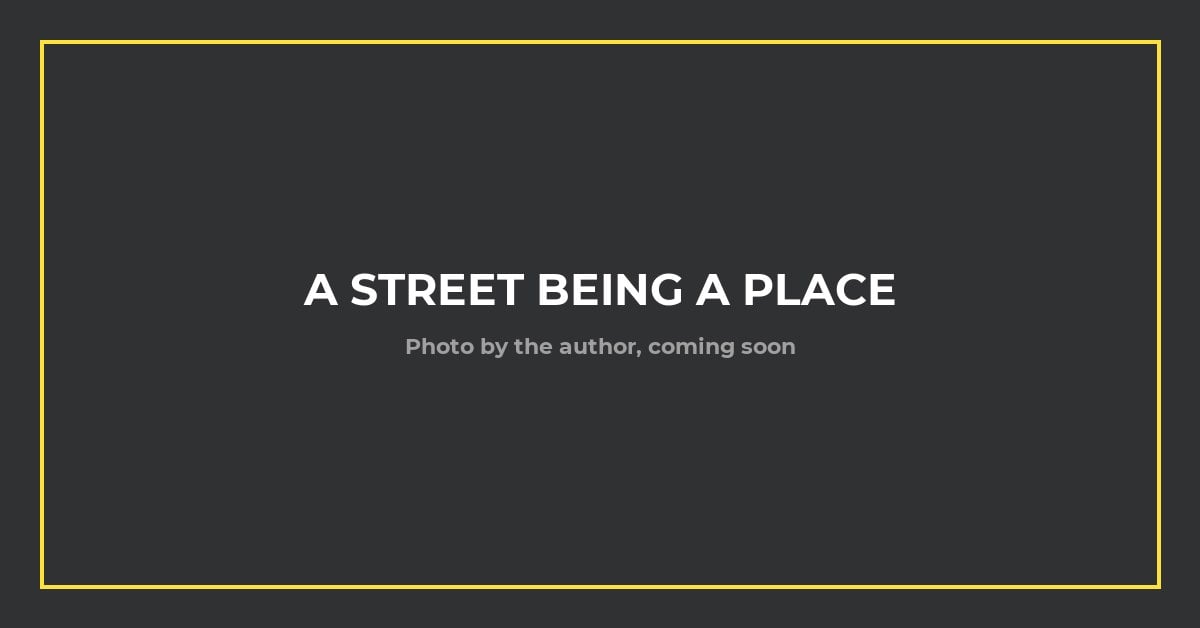 Placeholder awaiting the author's photo of an Amsterdam street being used as a place